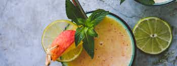 Grilled Summer Peach Margaritas